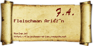 Fleischman Arián névjegykártya